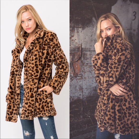 Leopard faux fur jacket-Last ONE - Picture 2 of 3